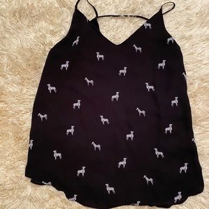 Zebra Print Spaghetti Strap Tank